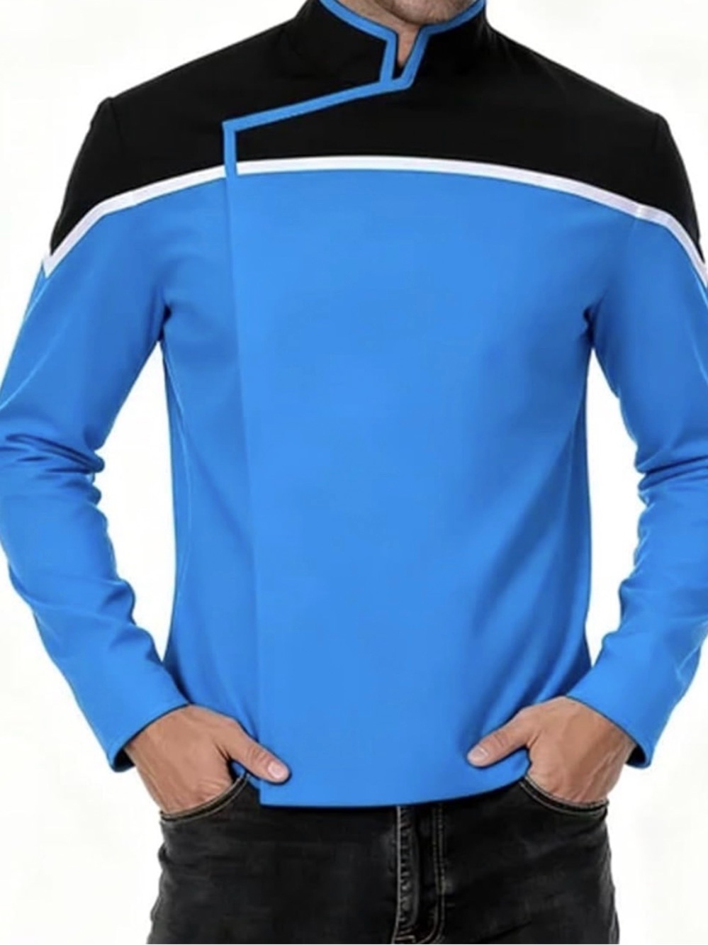 Small Long Sleeve Cosplay Adult Shirt Uniform Costume (Inspired by Star Trek)